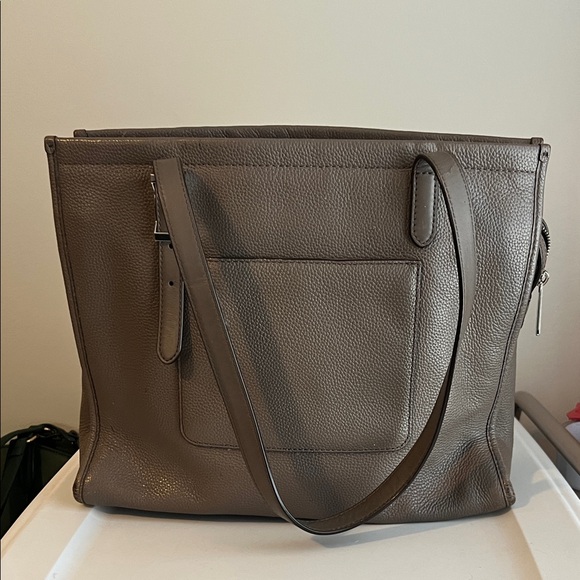 Michael Kors Handbags - Michael Kors Pebbled Leather Tote in Taupe Grey